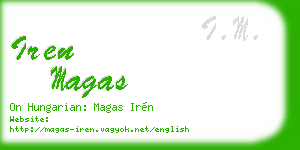 iren magas business card