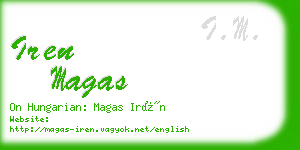 iren magas business card